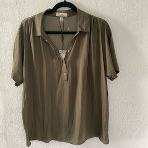 Olive green Halston top